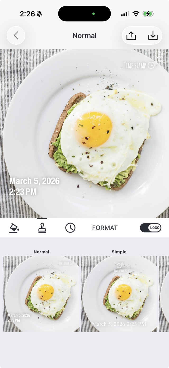 Timestamp Camera App